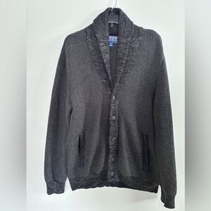 American Rag Men's Charcoal Shawl Collar Button Cardigan